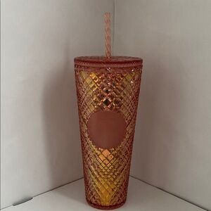 Red Tumbler with Straw